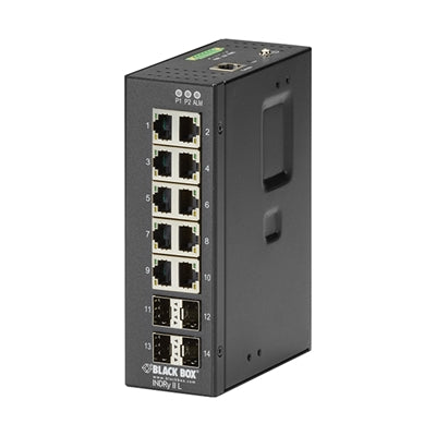 10P RJ45 4P SFP IND MGD SWITCH