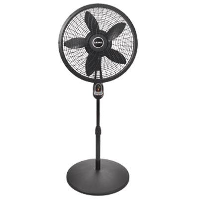 Ventilador de pie 18" Caja negra y marrón