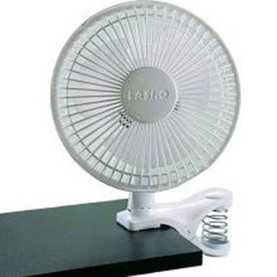 Ventilador con clip blanco de 6"