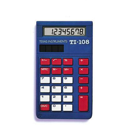 TI-108 school calculator. (Single bulk packaging)